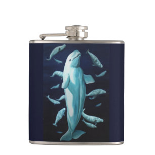 Flask voor walviskunst Aangepaste Beluga Drink fle Heupfles