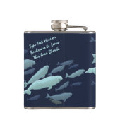 Flask voor walviskunst Aangepaste Beluga Drink fle Heupfles (Achterkant)