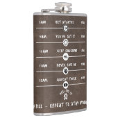 Flask Vooruit naar Fun - Motivatie naar drink - Gr Heupfles (Rechts)