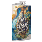 Flask Vooruit naar Fun - Motivatie naar drink - Gr Heupfles (Rechts)