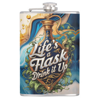 Flask Vooruit naar Fun - Motivatie naar drink - Gr Heupfles