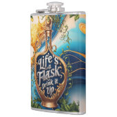 Flask Vooruit naar Fun - Motivatie naar drink - Gr Heupfles (Links)