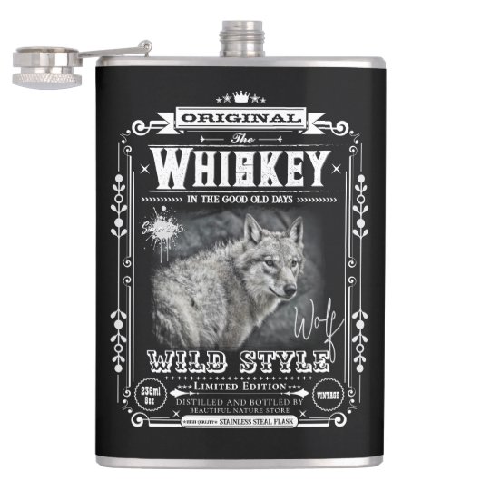 FLASK_Wolf Heupfles (Geopend)