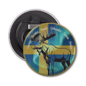 Flasköppnare — Sweden, moose Button Flesopener (Voorkant)