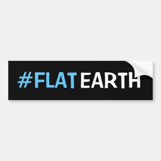 #flat aarde bumper sticker (Voorkant)