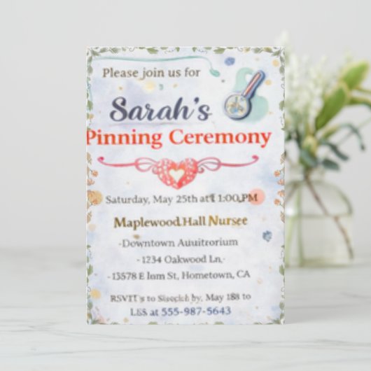 Flat Announcement Card Aankondiging (Staand voorkant)