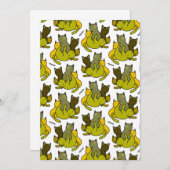 Flat Announcement CardOlive kittens Aankondiging (Voorkant / Achterkant)