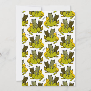 Flat Announcement CardOlive kittens Aankondiging