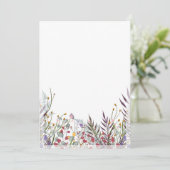 Flat Announcement-kaart - Ontwerp onder bloemen Aankondiging (Staand voorkant)