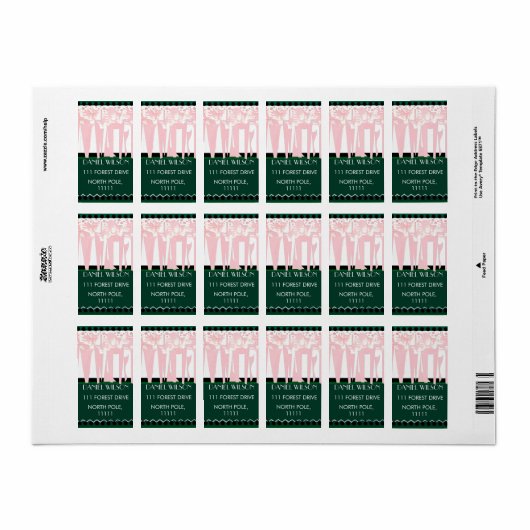 Flat ART DECO Etiket (Full Sheet)