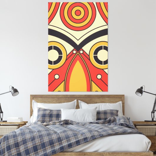 Flat Aztec Tribal Canvas Afdruk (Insitu (Slaapkamer))