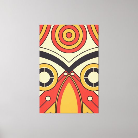 Flat Aztec Tribal Canvas Afdruk (Voorkant)