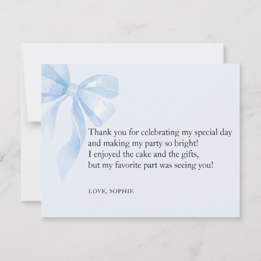 Flat Bedankt Blue Beer Kaart (Achterkant)