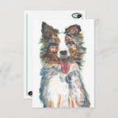 Flat Bedankt voor je kaart- Dog- Australian Shephe (Voorkant / Achterkant)