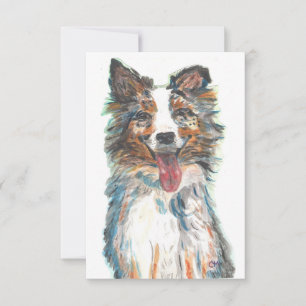 Flat Bedankt voor je kaart- Dog- Australian Shephe