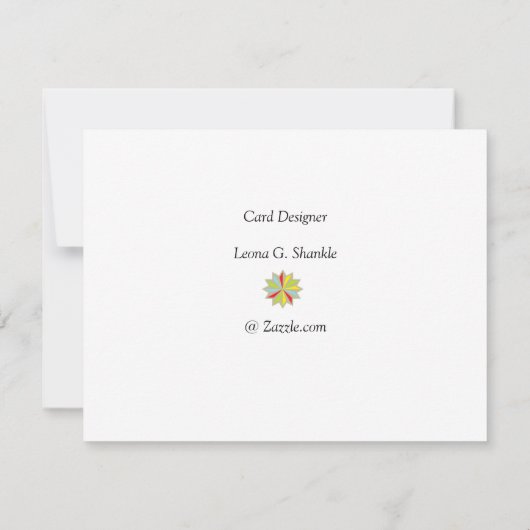 Flat Bedankt voor je sympathiekaart (Achterkant)