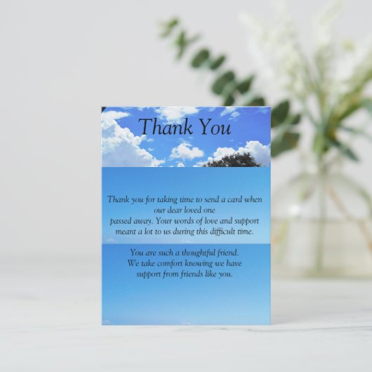 Flat Bedankt voor je sympathiekaart (Staand voorkant)