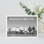 Flat Blank Kaart - Familie betekent de wereld voor (Staand voorkant)
