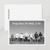 Flat Blank Kaart - Familie betekent de wereld voor (Voorkant / Achterkant)