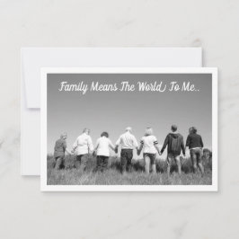 Flat Blank Kaart - Familie betekent de wereld voor