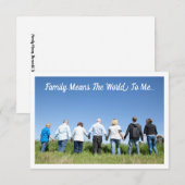 Flat Blank Kaart - Familie betekent de wereld voor (Voorkant / Achterkant)