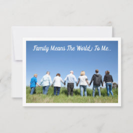 Flat Blank Kaart - Familie betekent de wereld voor