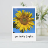 Flat Blank Kaart - Je bent mijn zonneschijn (Staand voorkant)