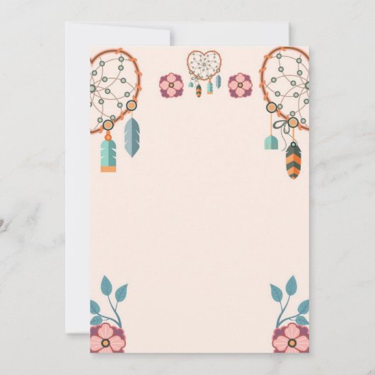 flat boho bruiloft uitnodiging (Achterkant)