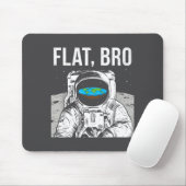 Flat Bro, Funny Flat Earth Society Astronaut In Sp Muismat (Met muis)