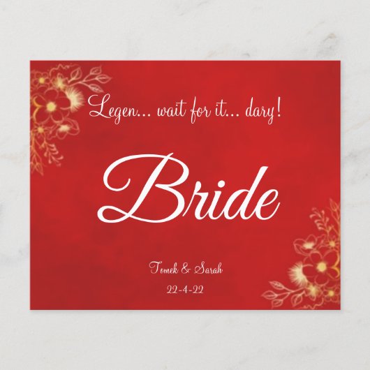 Flat burgundy-kaart met tweetalige menu (Voorkant)