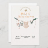Flat Card BABY SHOWER (Voorkant / Achterkant)