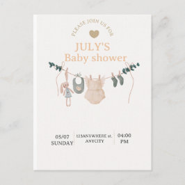 Flat Card BABY SHOWER Briefkaart