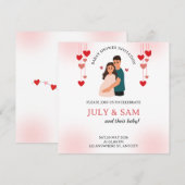 Flat Card- baby shower card invitation Feestdagenkaart (Voorkant / Achterkant)