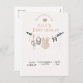 Flat Card BABY SHOWER Feestdagenkaart (Voorkant / Achterkant)