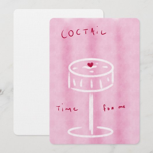 Flat Card cocktail (Voorkant / Achterkant)