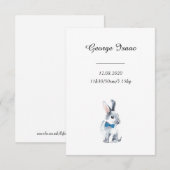 Flat Card - de geboorte van onze zoon aankondigen (Voorkant / Achterkant)