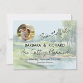 FLAT CARD Golf Thema Trouwkaart Save the Date (Voorkant)