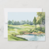 FLAT CARD Golf Thema Trouwkaart Save the Date (Achterkant)