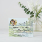 FLAT CARD Golf Theme Wedding Save the Date (Staand voorkant)