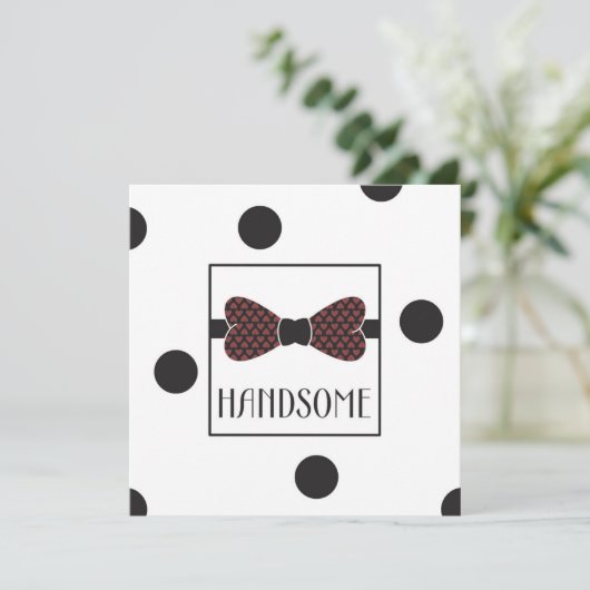 Flat card Handsome  Feestdagenkaart (Staand voorkant)