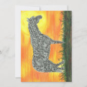 Flat Card Sunset Horse van Sherry Jarvis Bedankkaart (Voorkant)