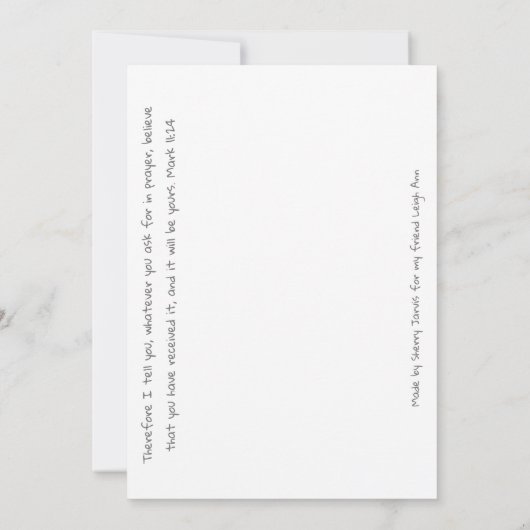 Flat Card Sunset Horse van Sherry Jarvis Bedankkaart (Achterkant)