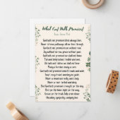 Flat Card Wat God Hath beloofde Notitiekaartje (Voorkant / Achterkant in situ)