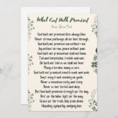 Flat Card Wat God Hath beloofde Notitiekaartje (Voorkant / Achterkant)