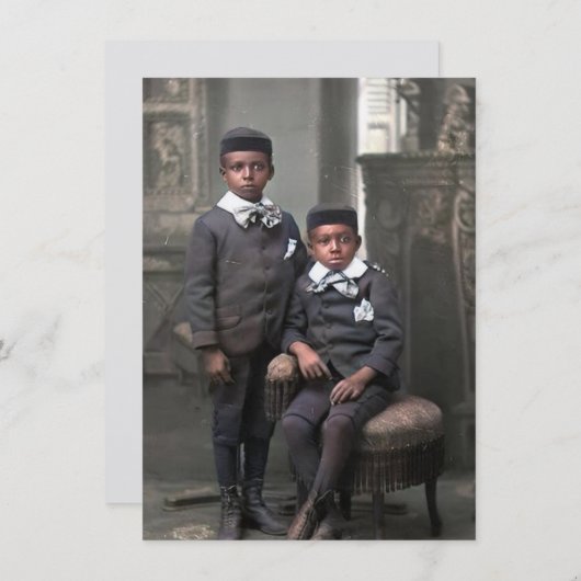 Flat Card Young Black Boys (Voorkant / Achterkant)