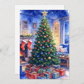 Flat Christmas Card Feestdagenkaart (Voorkant / Achterkant)