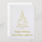 Flat Christmas Greeting Card Feestdagenkaart (Voorkant / Achterkant)