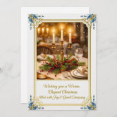 Flat Christmas Greeting Card Feestdagenkaart (Voorkant / Achterkant)