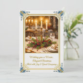 Flat Christmas Greeting Card Feestdagenkaart (Staand voorkant)