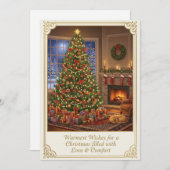 Flat Christmas Greeting Card Feestdagenkaart (Voorkant / Achterkant)